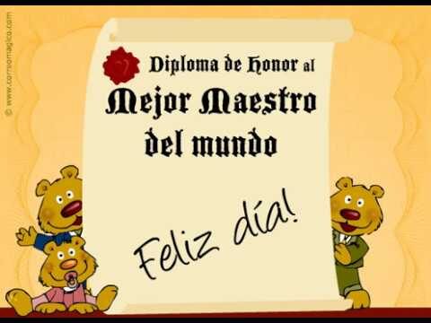Melhor professor: Diploma de reconhecimento