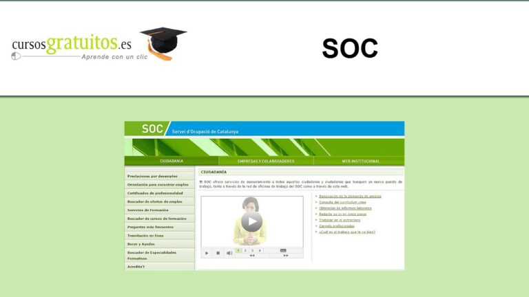Cursos Gratuitos do SOC em Barcelona